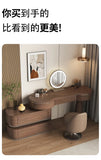 Luxury Modern Bedroom Dressing Table with Mirror, Makeup Stool, and Storage Drawers thumbnail 8