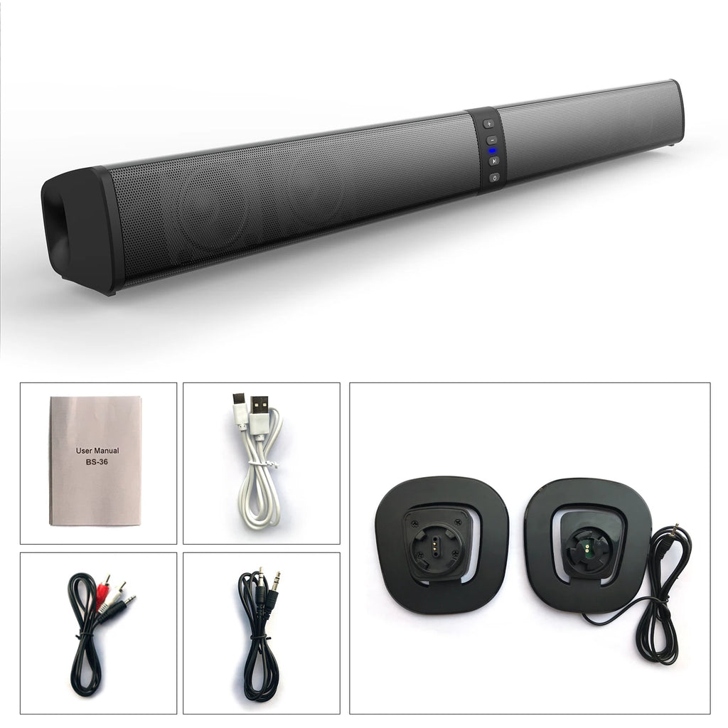 Powerful Wireless Soundbar with Subwoofer – TV, PC & Home Theater Speaker
