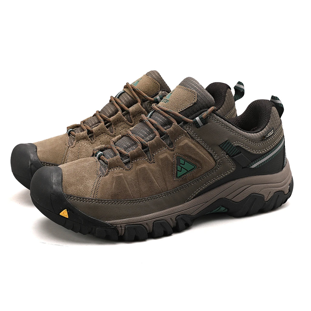 HIKEUP Men’s High-Quality Hiking Shoes – Durable Leather Climbing & Outdoor Walking Sneakers
