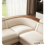 MINGDIBAO Italian Genuine Leather L-Shaped Sofa Set with Adjustable Headrests, Bluetooth Speaker & Wireless Charging thumbnail 23