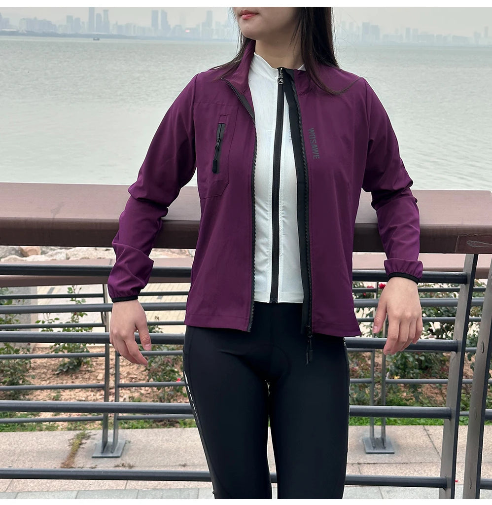 WOSAWE Women's Waterproof Cycling Windbreaker Jacket