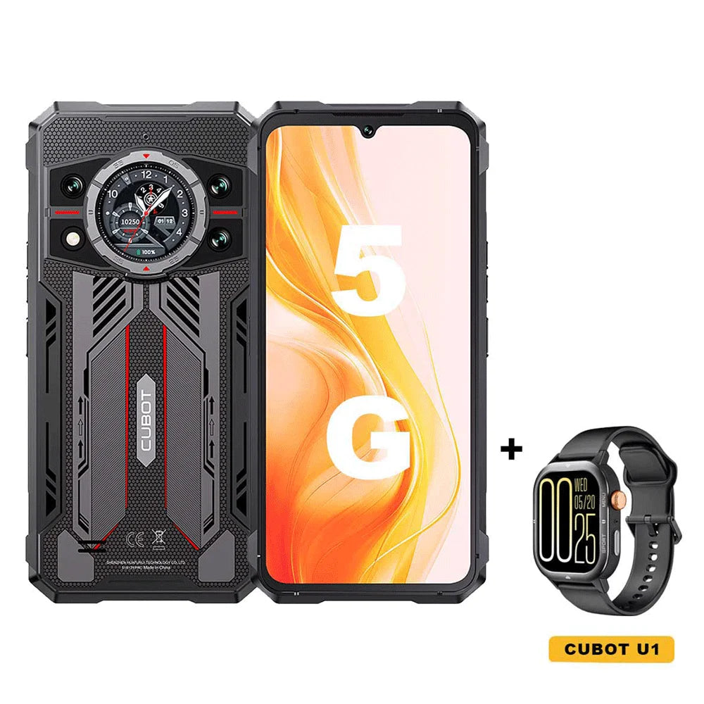 Cubot KingKong 11 Rugged 5G Smartphone, 10200mAh Battery, Dimensity 7025, 32GB RAM, 256GB ROM, 108MP Triple Camera, 6.72" FHD+ 120Hz Display, Android 15