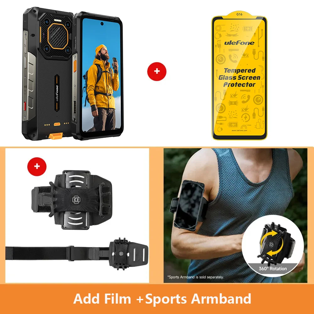 Ulefone Armor 26 Ultra 5G Rugged Waterproof Smartphone 120W Fast Charging 15600mAh 200MP+64MP Camera 24GB+512GB NFC