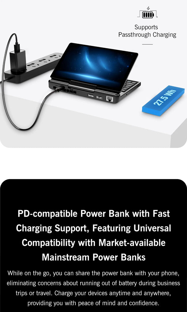 GPD MicroPC 2 Handheld Mini Laptop 7" Touch Screen 16GB RAM 512GB SSD Windows 11