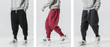 Men’s Cotton Linen Harem Pants – Baggy Streetwear Joggers with Elastic Waist thumbnail 7