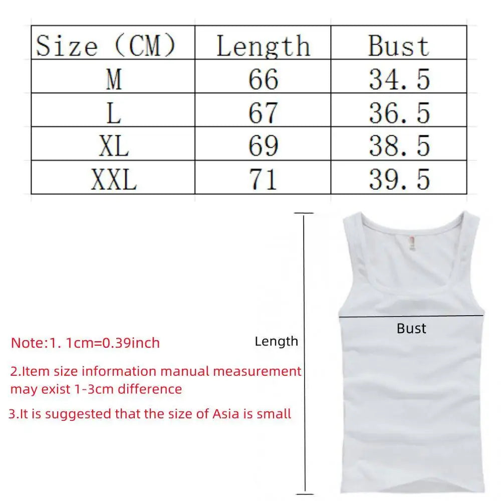 Men’s Sleeveless Cotton Fitness Tank Top – Breathable Summer Gym Vest