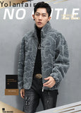 Nature Wool Men’s Real Fur Shearling Coat – Winter Leather Jacket, Loose Fit, Short Style thumbnail 10