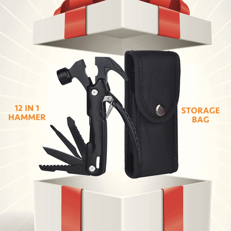 12-in-1 Multi-Functional Hammer — The Ultimate Gift for Men, Dads & Outdoor Lovers