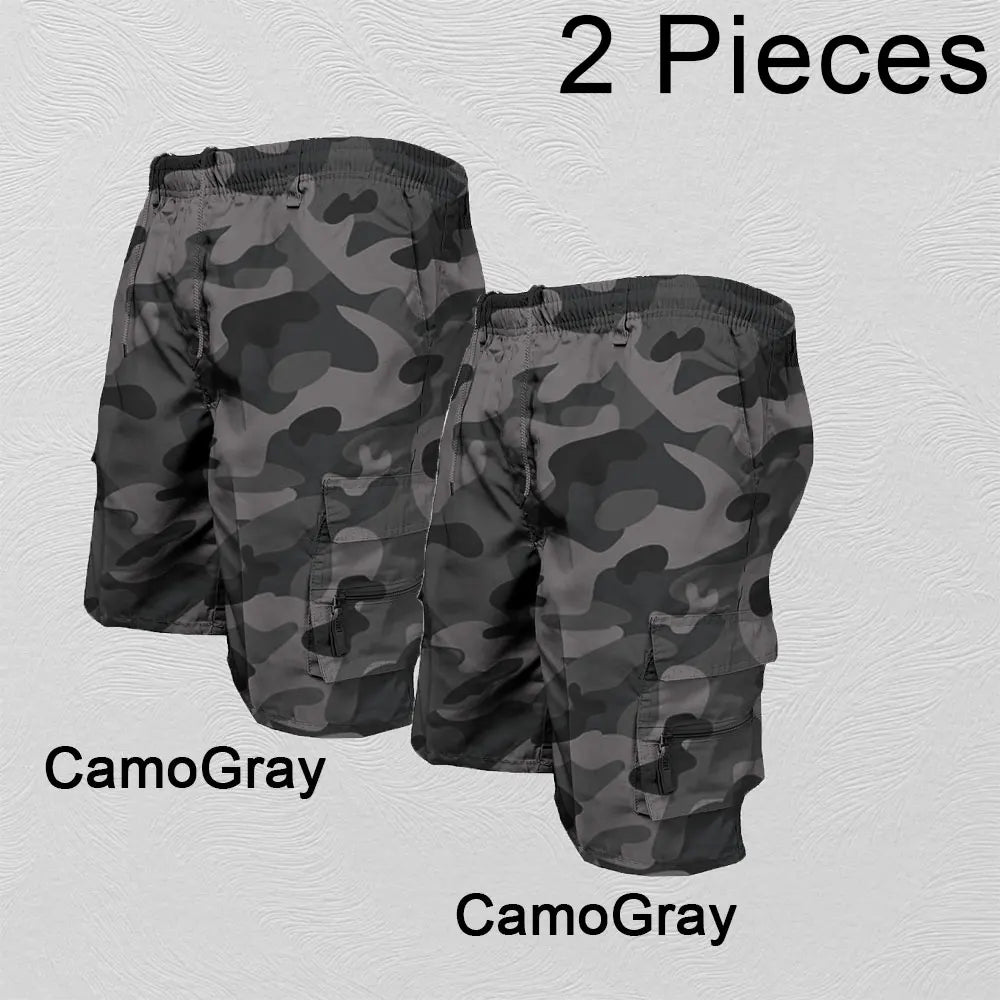 Men’s Casual Cargo Shorts with Big Pockets – Loose Fit Safari Style (Spring/Summer)