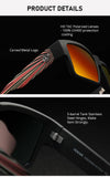 KDEAM Classic Square Polarized Sports Sunglasses UV400 Windproof Outdoor Fishing Driving Shades for Men KD093 thumbnail 13