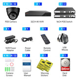 KANTURE 32CH 8MP 4K CCTV Camera System with AI Human Detection – Indoor & Outdoor POE Dome Cameras, Night Vision Security Kit thumbnail 17
