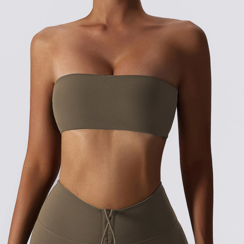 Strapless Quick-Dry Sports Bra Women’s Tube Top Yoga & Fitness Gym Wear