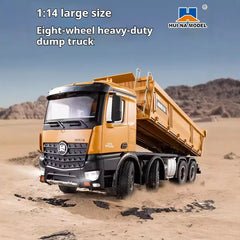 536 12-Channel 1:14 Alloy Remote Control 8-Wheel Heavy-Duty Engineering Dump Truck Toy with Lights