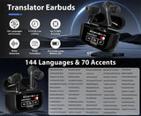 AI Language Translator Earbuds with Screen – 144 Languages | Real-Time Translation, Noise Cancelling, Waterproof Bluetooth Earphones thumbnail 6