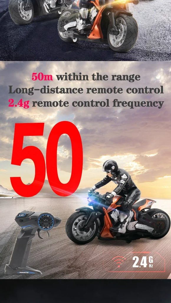 High-Speed Remote Control Stunt Motorbike 360° Rotation Drift RC Motorcycle Toy for Kids