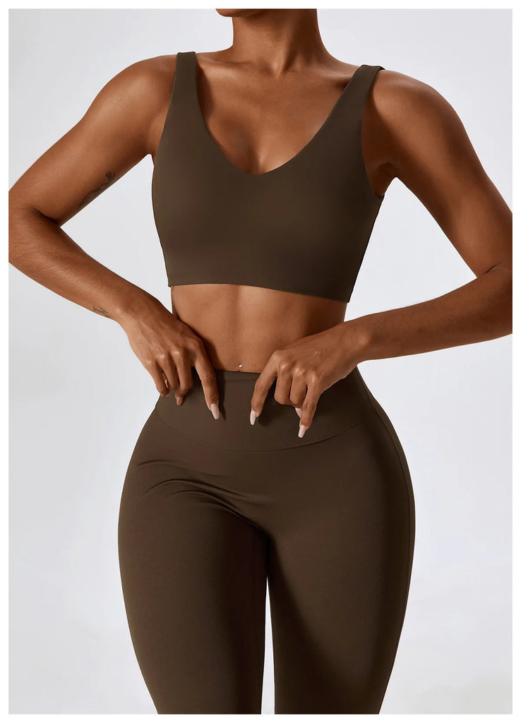 Seamless 2-Piece Women’s Yoga Set – Fitness Leggings & Sports Bra Workout Suit