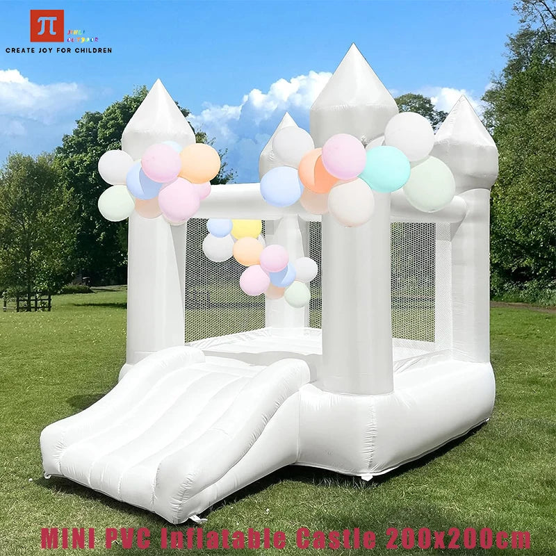 Commercial White Inflatable Bounce House Bouncy Castle 10x10ft with Blower – Kids & Events