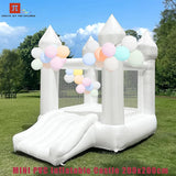 Commercial White Inflatable Bounce House Bouncy Castle 10x10ft with Blower – Kids & Events thumbnail 18