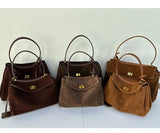 Women’s Genuine Suede Leather Large Capacity Shoulder Tote Bag Luxury Casual Handbag thumbnail 10