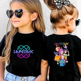 K-Pop Korean Wave Demon Hunter Kids 100% Cotton T-Shirt – Summer Street Style Cartoon Tee for Boys and Girls thumbnail 2