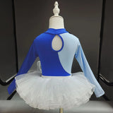 Girls Long Sleeve Ballet Dress Kids Ballet Leotard Tutu Skirt Gymnastics Dance Costume thumbnail 6