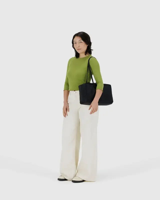 Large Capacity Square Shoulder Bag – Casual Canvas Bowler Handbag for Everyday Use
