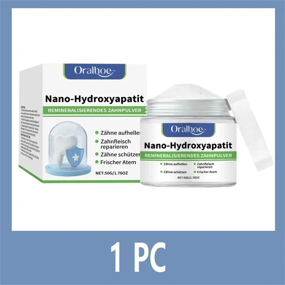 Winter Whitening Tooth Powder with 10% Hydroxyapatite – Enamel Repair, Remineralizing Formula, Cool Mint Fresh Breath