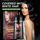Mokeru Natural Organic Hair Color Shampoo – Permanent Long-Lasting Dye for Women & Men, Argan Oil Infused, 500ml thumbnail 2