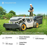 RC Lawn Mower S1 4WD 56V18Ah – 21" Blade, 37° Adjustable Cutting Height, Multi-Function, Handles 75% Slope, 1.12 Acres thumbnail 2