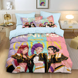 3pcs K-Pop Bedding Set Demon Hunters Colorful Print Polyester Duvet Cover with Pillowcases thumbnail 15