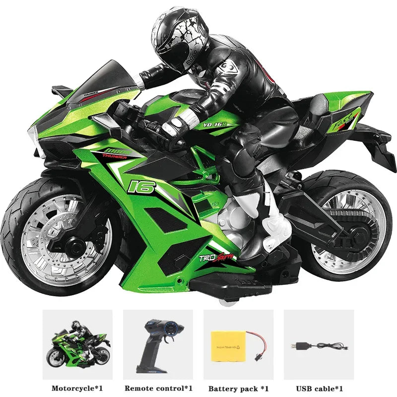 High-Speed Remote Control Stunt Motorbike 360° Rotation Drift RC Motorcycle Toy for Kids