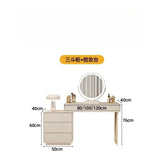 Makeup Vanity Dressing Table with Stool and Mirror – Modern Nordic Bedroom Dresser with Storage Drawers thumbnail 5