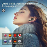 AI Language Translator Earbuds with Screen – 144 Languages | Real-Time Translation, Noise Cancelling, Waterproof Bluetooth Earphones thumbnail 12