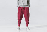 Men’s Cotton Linen Harem Pants – Baggy Streetwear Joggers with Elastic Waist thumbnail 11