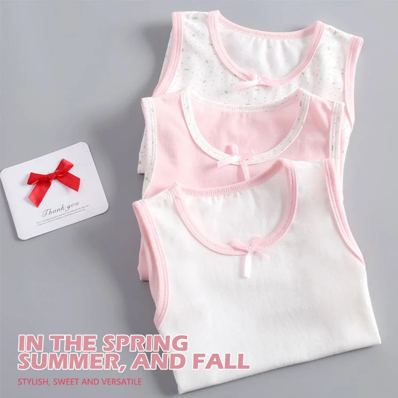 Girls’ Summer Tank Tops – Cartoon Cotton Camisoles, Ages 3-8