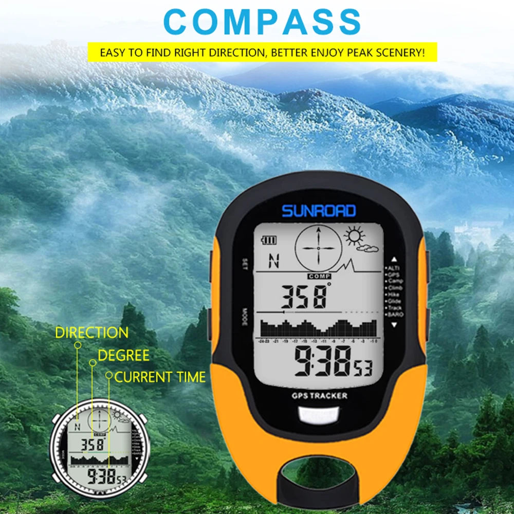 Portable Digital Altimeter, Barometer, Compass & GPS Navigation Receiver – FR510