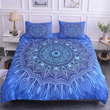 Mandala Lotus Flower Duvet Cover Set King Size Blue Purple Pink Bohemian 3D Print Bedding thumbnail 4
