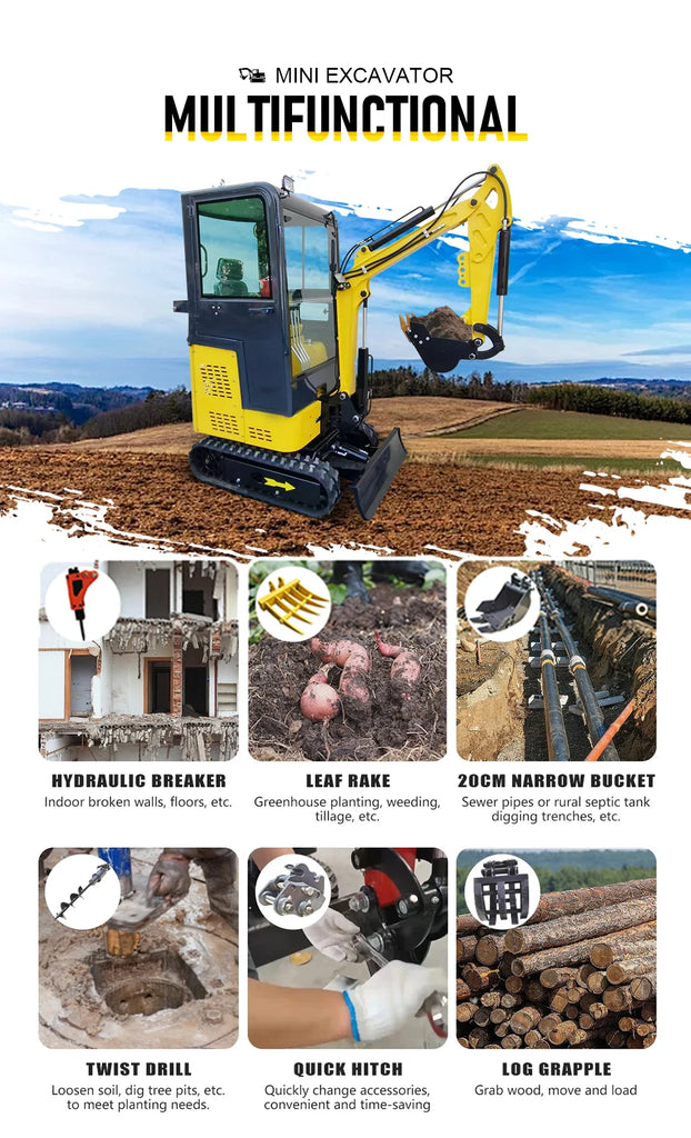 Mini Excavator Kubota Diesel Engine – Fast Delivery, Customized, Multi-Functional