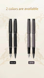 BAOKE T18/T19/T20 Black & Grey Fountain Pen Gift Set with Ink Bottle and 6 Cartridges – Stainless Steel Nib Metal Office Pen thumbnail 13