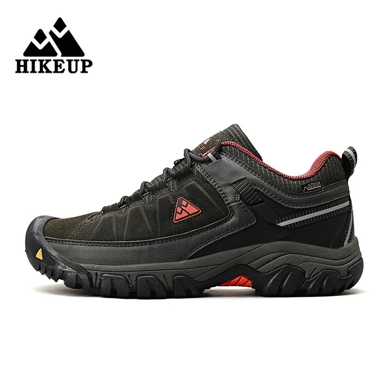 HIKEUP Men’s High-Quality Hiking Shoes – Durable Leather Climbing & Outdoor Walking Sneakers
