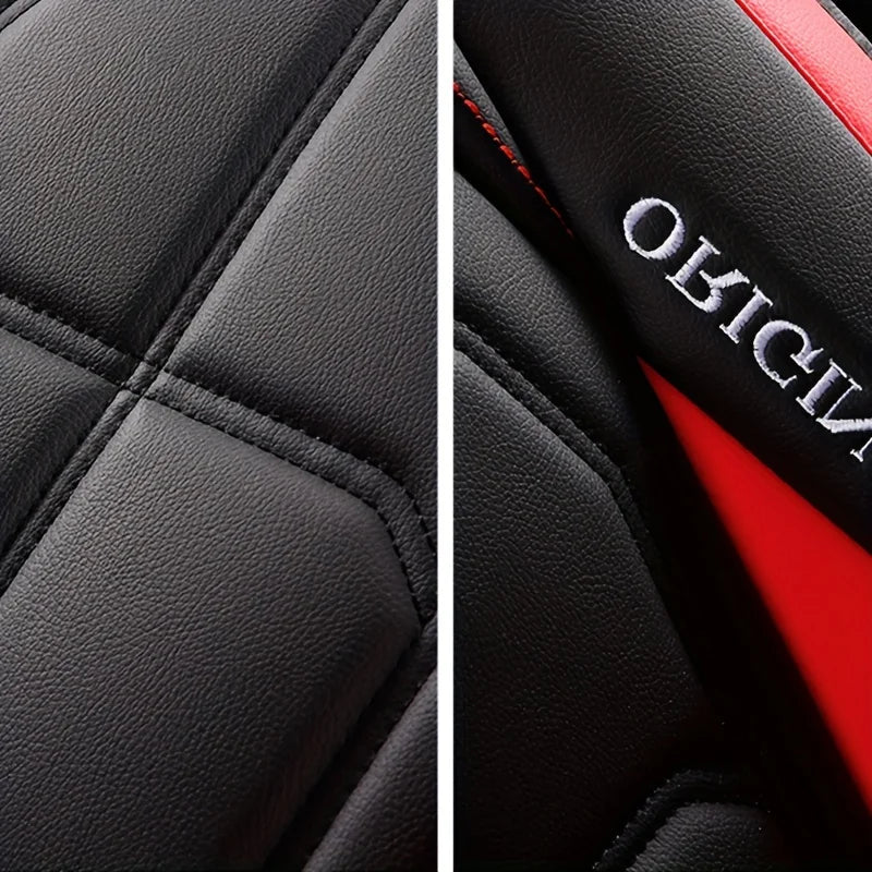 Full Leather Car Seat Cushion – All Season Universal Driver & Passenger Seat Cover Pad | 1pc or 2pcs