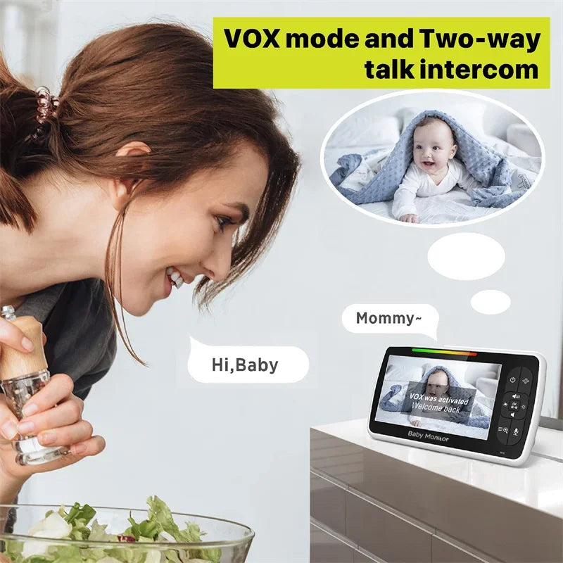 Babystar 5" Video Baby Monitor with Remote Pan-Tilt-Zoom Camera and Two-Way Audio