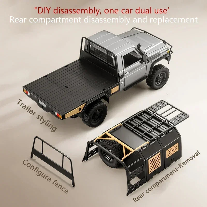 MN MODEL 1:12 RC Toyota Land Cruiser LC79 Rock Crawler MN82S Off-Road Pickup Truck