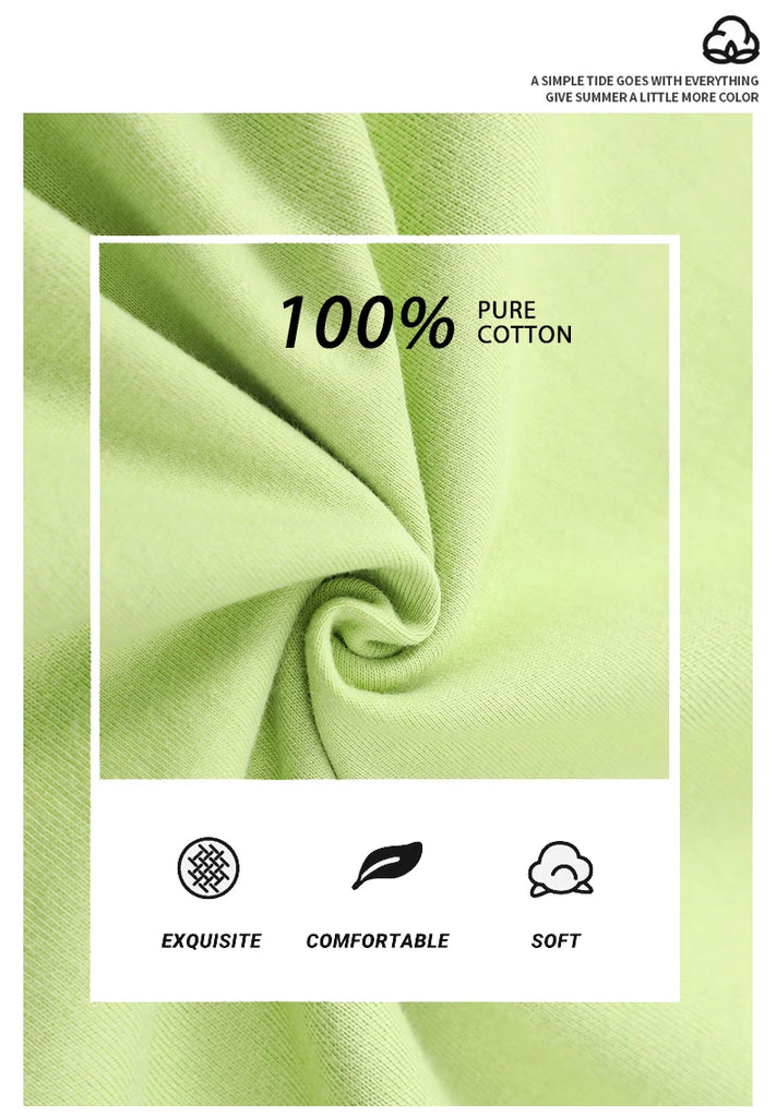 100% Cotton Women’s Loose Fit O-Neck T-Shirt – Casual Short Sleeve Summer Top