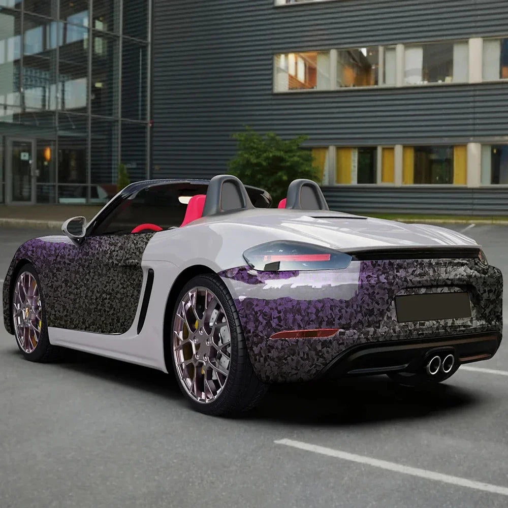 Carbon Fiber Vinyl Wrap Film Waterproof Glossy Self Adhesive Car Sticker Roll 150cm PVC Auto Body Protection Decal
