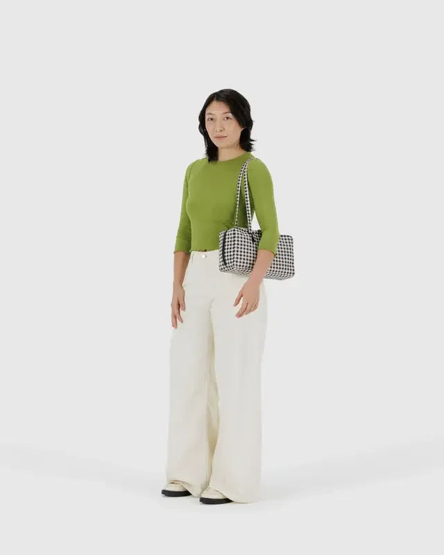 Large Capacity Square Shoulder Bag – Casual Canvas Bowler Handbag for Everyday Use
