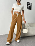Autumn & Winter Women’s Elastic Waist Wide Leg Casual Pants thumbnail 38