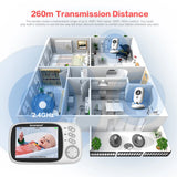 VB603 2.4G Wireless Video Baby Monitor with 3.2" LCD, Two-Way Audio, Night Vision & Temperature Monitoring thumbnail 4
