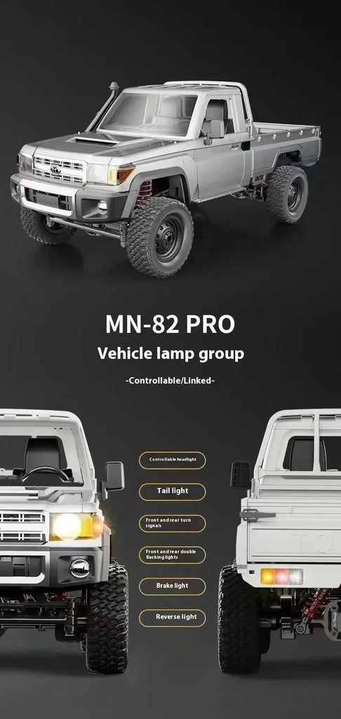 MN MODEL 1:12 RC Toyota Land Cruiser LC79 Rock Crawler MN82S Off-Road Pickup Truck