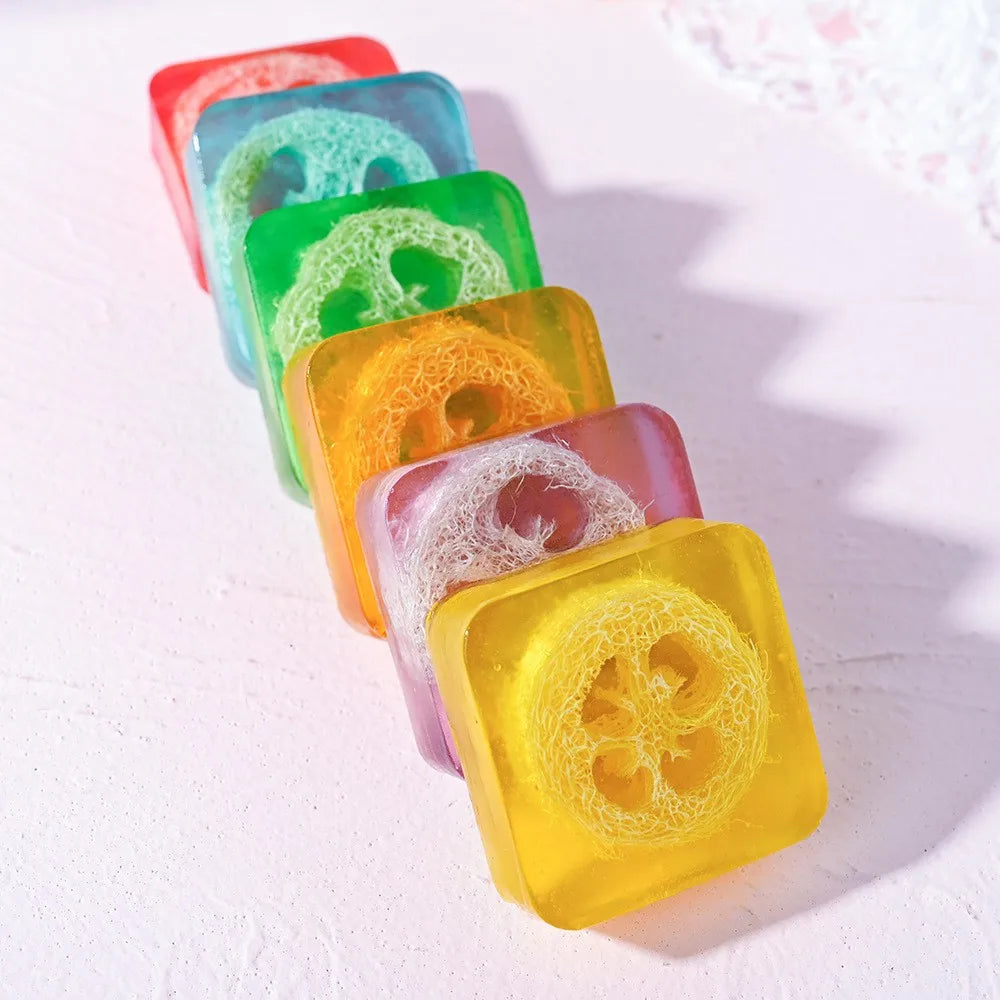 Facial Honey Loofah Soap – Acne Treatment, Tea Tree & Lemon, Rose Whitening, Handmade Eco-Friendly Sponge Soap
